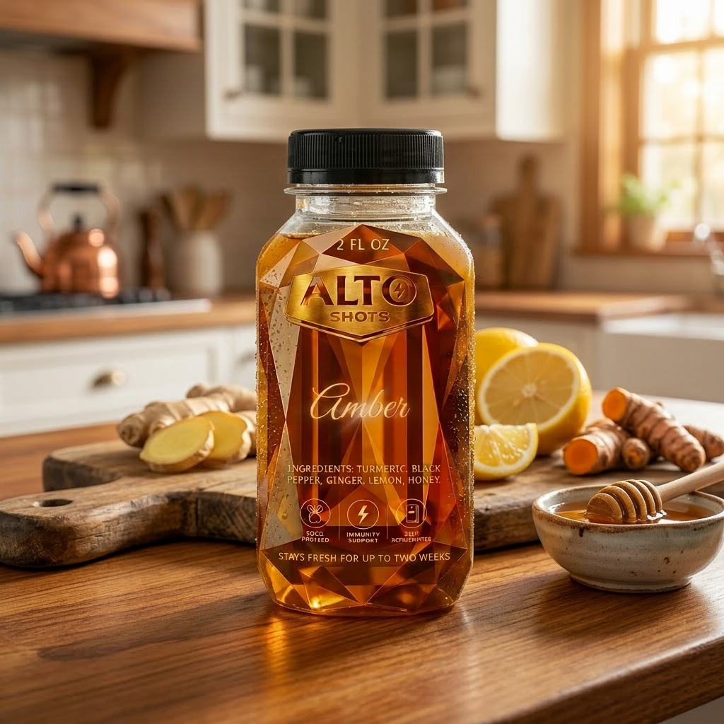 Alto Shots Amber — Turmeric, Black Pepper, Ginger, Lemon, Honey